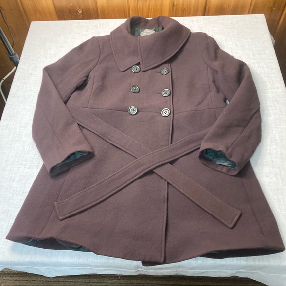J. Crew Size 16 Classic Lady Day Coat in Italian Double Cloth Wool Blend Purple - Picture 5 of 11